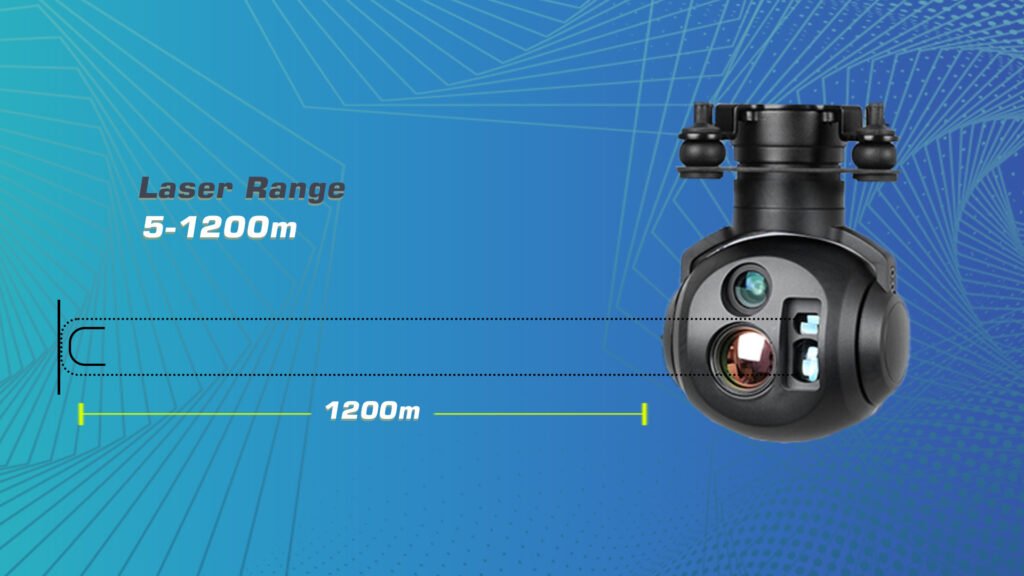 Laser range of gimbal u818m