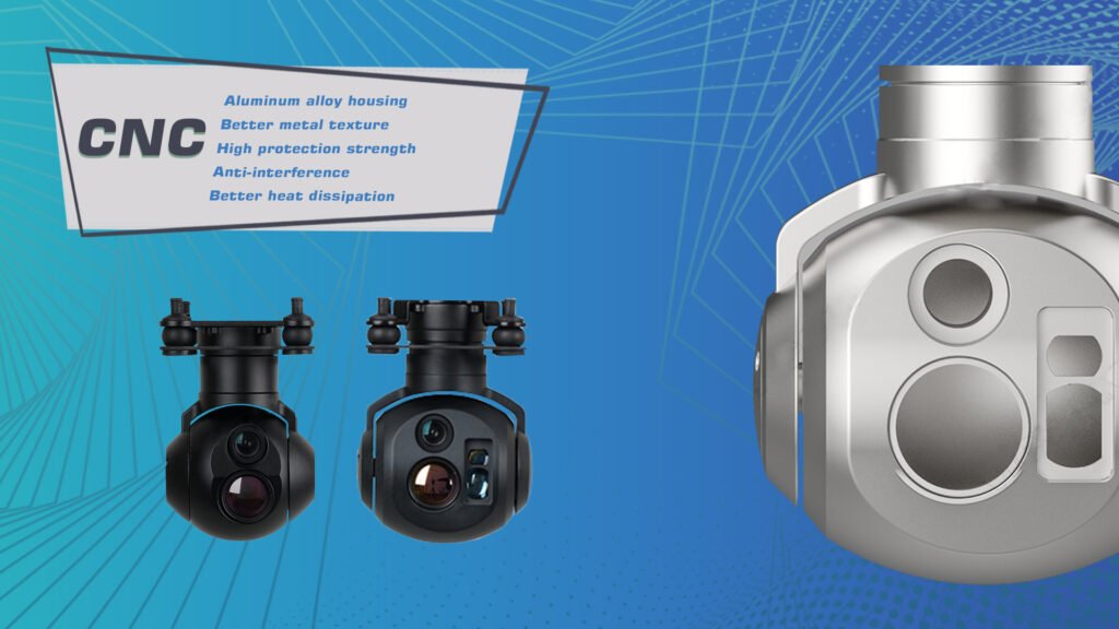 U818/u818m gimbal camera adopts cnc high-precision aluminum alloy