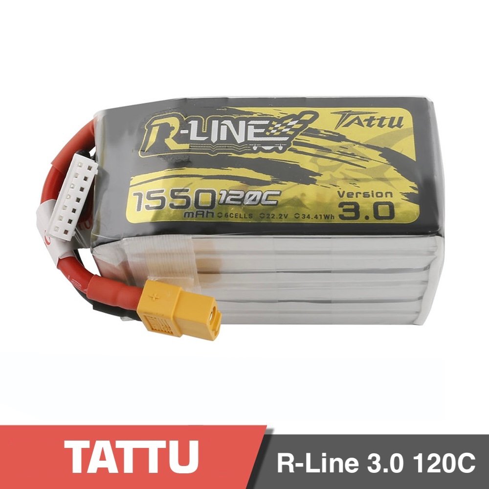6s rline3 120c Battery lipo 6s 120c tattu r-line 3 1300&1550mah - image 1