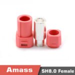 Amass AS250 SH8.0-M/F silver-plated 8mm anti-reverse plug high current lithium battery connector pack of 5 pieces - Image 3