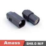 Amass AS250 SH8.0-M/F silver-plated 8mm anti-reverse plug high current lithium battery connector pack of 5 pieces - Image 4