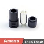 Amass AS250 SH8.0-M/F silver-plated 8mm anti-reverse plug high current lithium battery connector pack of 5 pieces - Image 6