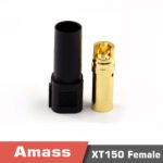 XT150-M/F Genuine Amass gold-plated plug 120A high current red black blue 6mm banana head pack of 5 pieces - Image 2