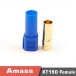 XT150-M/F Genuine Amass gold-plated plug 120A high current red black blue 6mm banana head pack of 5 pieces - Image 3