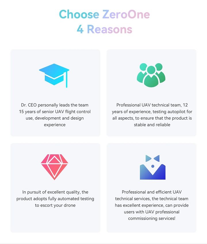 Zeroone uav expertise advantages overview
